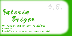 valeria briger business card